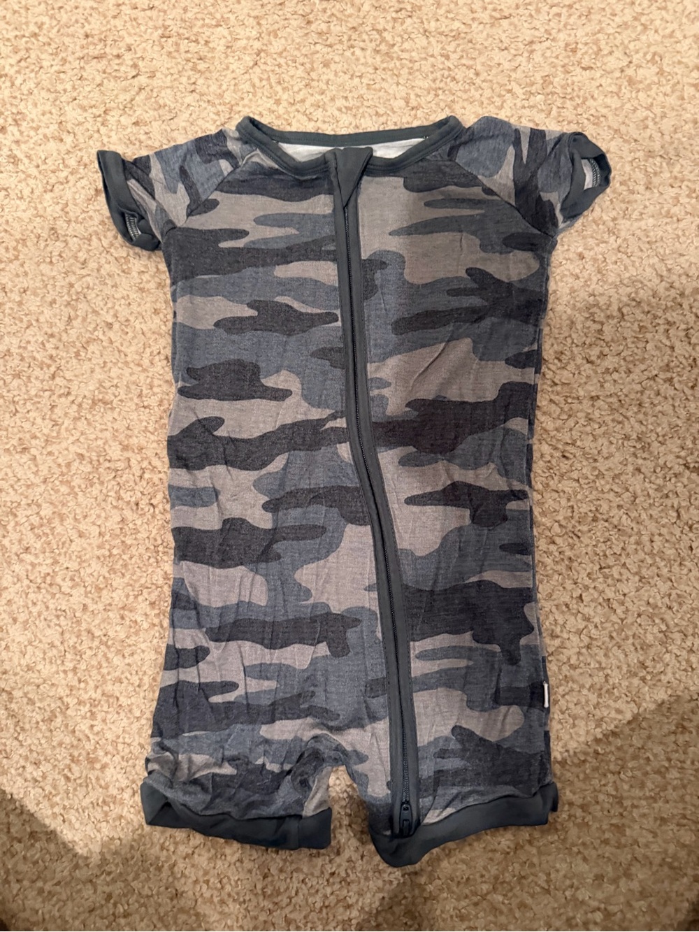 Little sleepies Camo Baby Zipper Romper